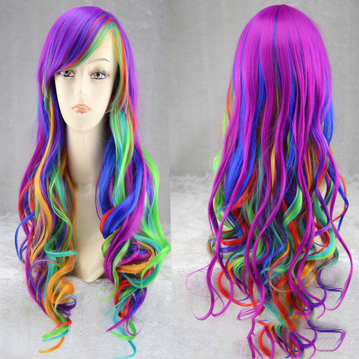 Colorful rainbow gradient hairstyle Colorful rainbow gradient hairstyle
